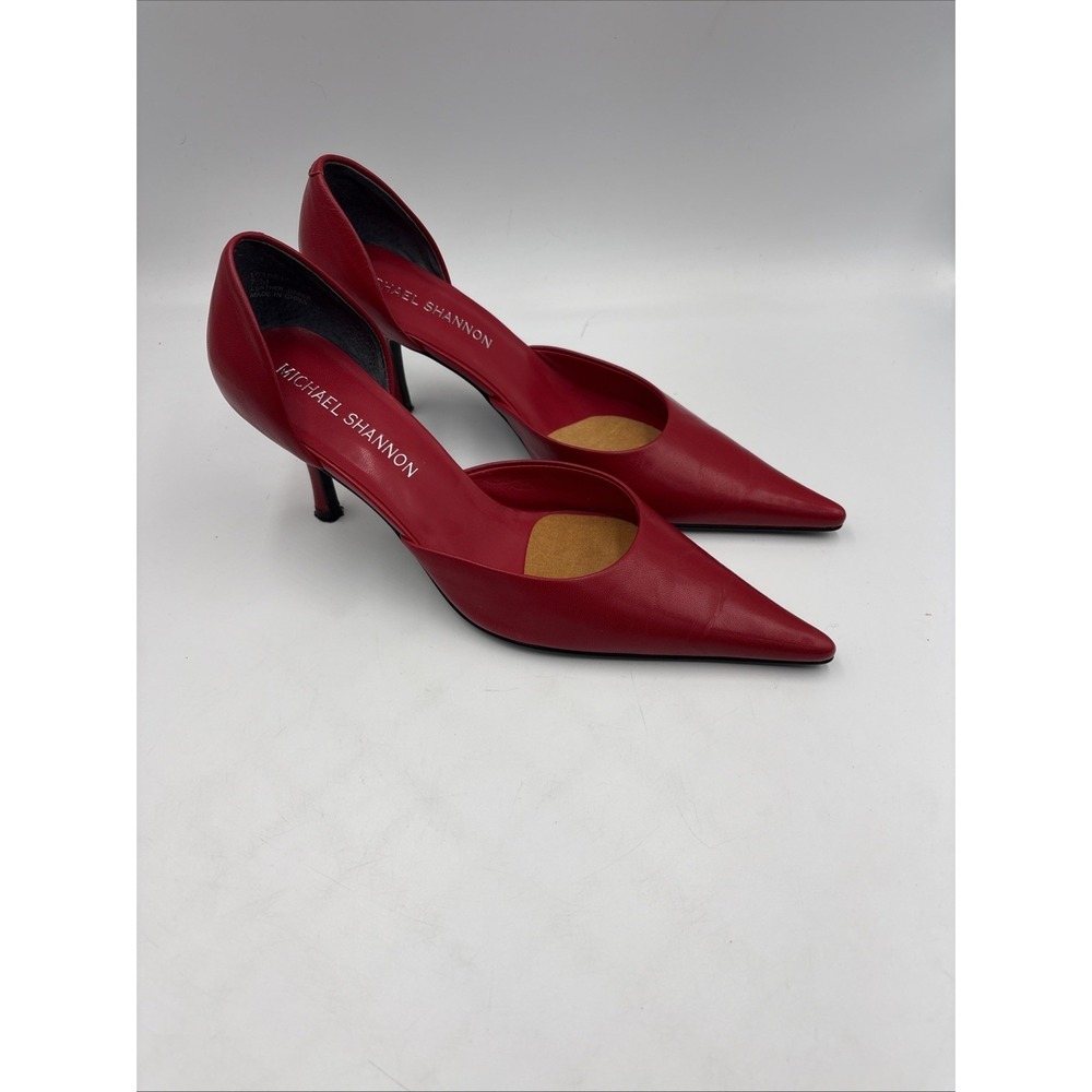 Michael Shannon Red Pointed Toe Pumps Women's US Size 7.5